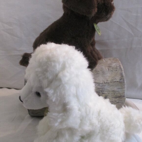 Aurora Miyoni Tots Lab Puppies 8" Plush Brown & White Labrad Puppies - Picture 5 of 13